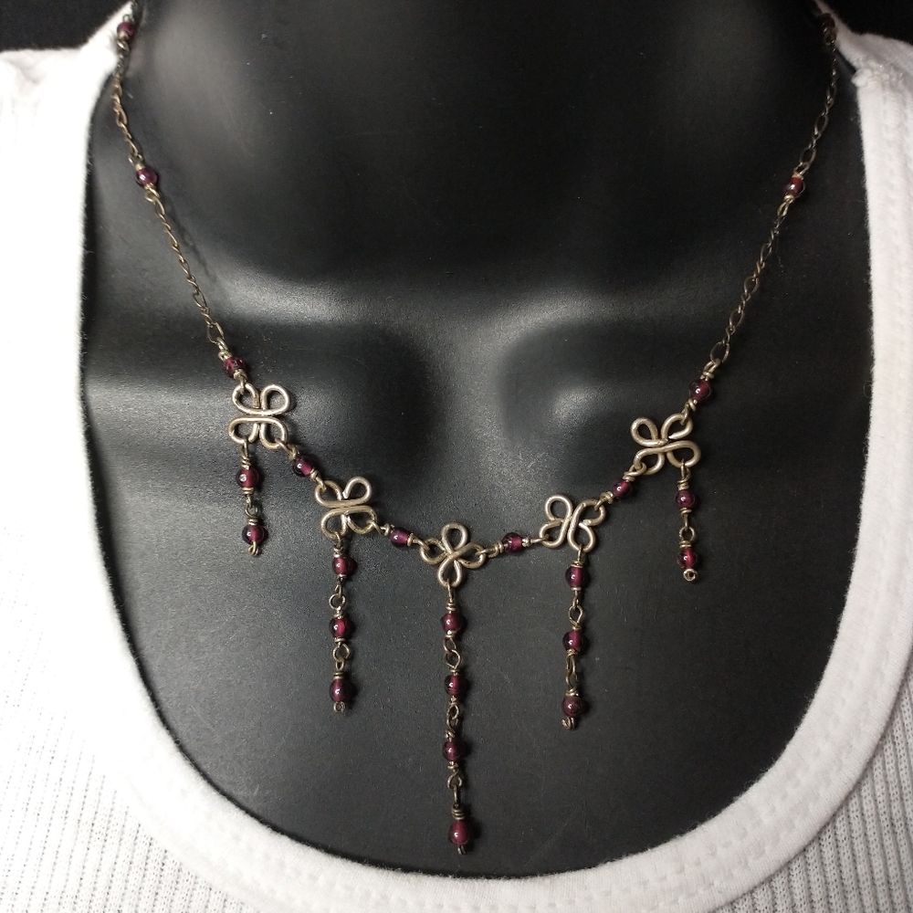 Vintage garnet necklace
